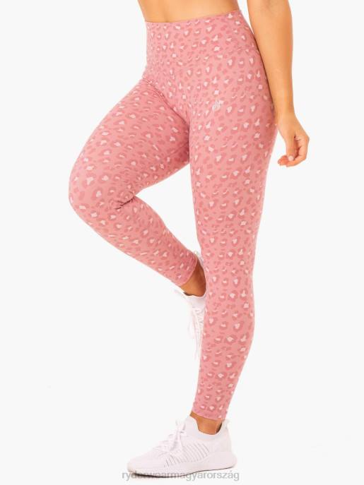 ruházat Ryderwear hibrid teljes hosszúságú leggings rózsaszín leopárd nők B48F137