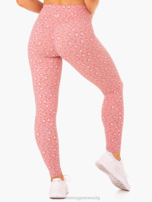 ruházat Ryderwear hibrid teljes hosszúságú leggings rózsaszín leopárd nők B48F137
