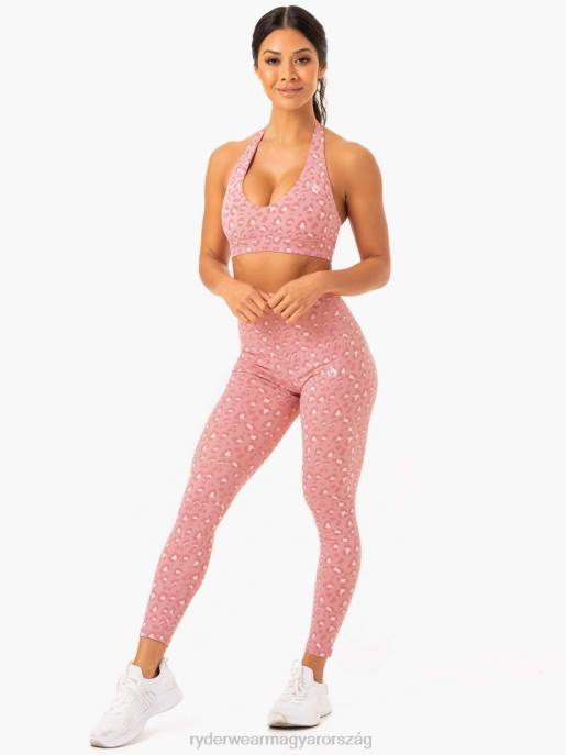 ruházat Ryderwear hibrid teljes hosszúságú leggings rózsaszín leopárd nők B48F137
