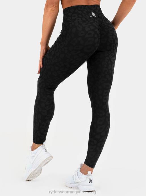 ruházat Ryderwear instinct scrunch bum leggings leopárdfekete nők B48F184