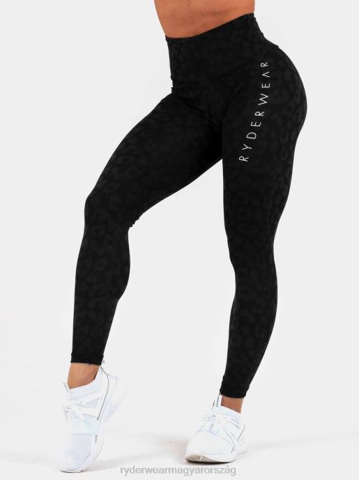 ruházat Ryderwear instinct scrunch bum leggings leopárdfekete nők B48F184