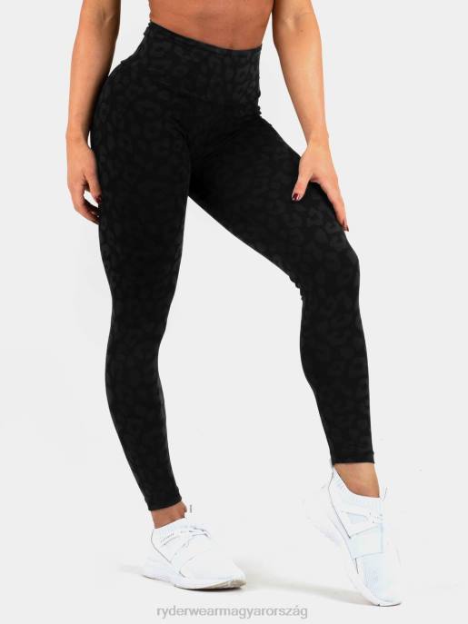 ruházat Ryderwear instinct scrunch bum leggings leopárdfekete nők B48F184