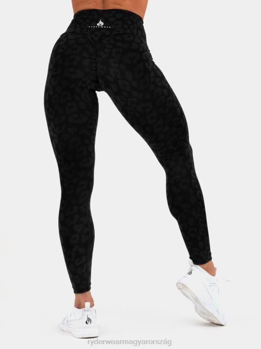 ruházat Ryderwear instinct scrunch bum leggings leopárdfekete nők B48F184