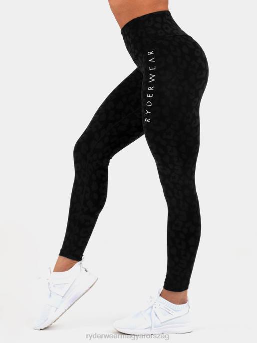 ruházat Ryderwear instinct scrunch bum leggings leopárdfekete nők B48F184