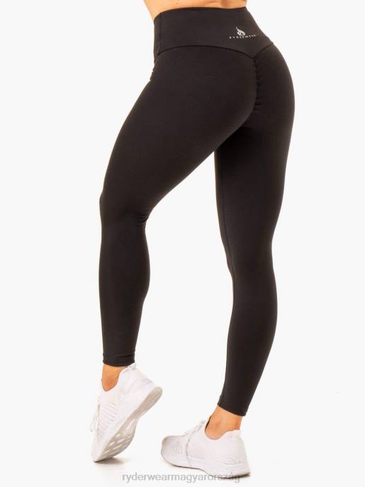 ruházat Ryderwear létfontosságú magas derekú scrunch leggings fekete nők B48F113