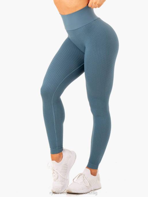 ruházat Ryderwear méhsejt crunch varrat nélküli leggings acél kék nők B48F110