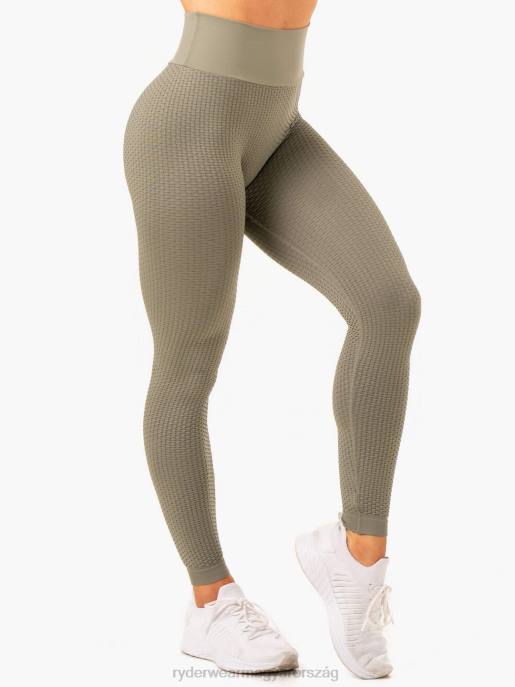 ruházat Ryderwear méhsejt crunch varrat nélküli leggings khaki nők B48F109