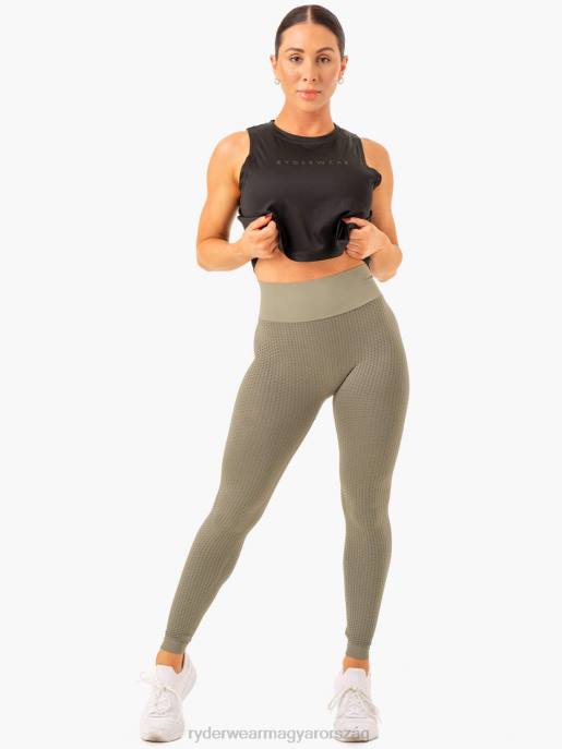ruházat Ryderwear méhsejt crunch varrat nélküli leggings khaki nők B48F109