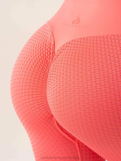 ruházat Ryderwear méhsejt crunch varrat nélküli leggings korall rózsaszín nők B48F50