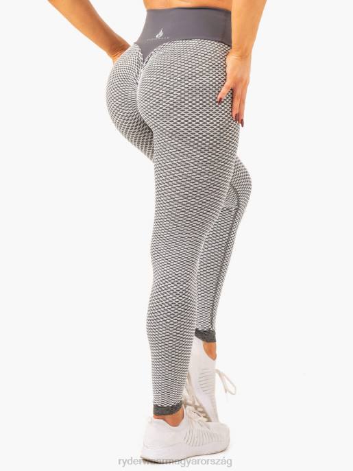 ruházat Ryderwear méhsejt crunch varrat nélküli leggings szürke márga nők B48F111