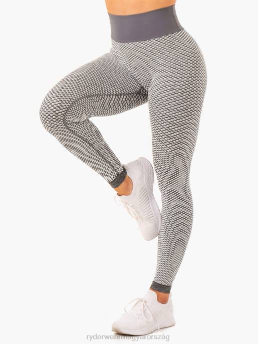 ruházat Ryderwear méhsejt crunch varrat nélküli leggings szürke márga nők B48F111