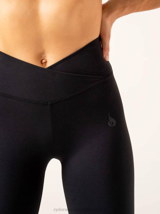 ruházat Ryderwear momentum cross over scrunch leggings fekete nők B48F56