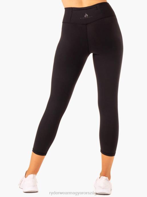 ruházat Ryderwear mozgás magas derekú 7/8 zsebes leggings fekete nők B48F149