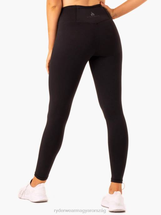 ruházat Ryderwear mozgás magas derekú zseb leggings fekete nők B48F150