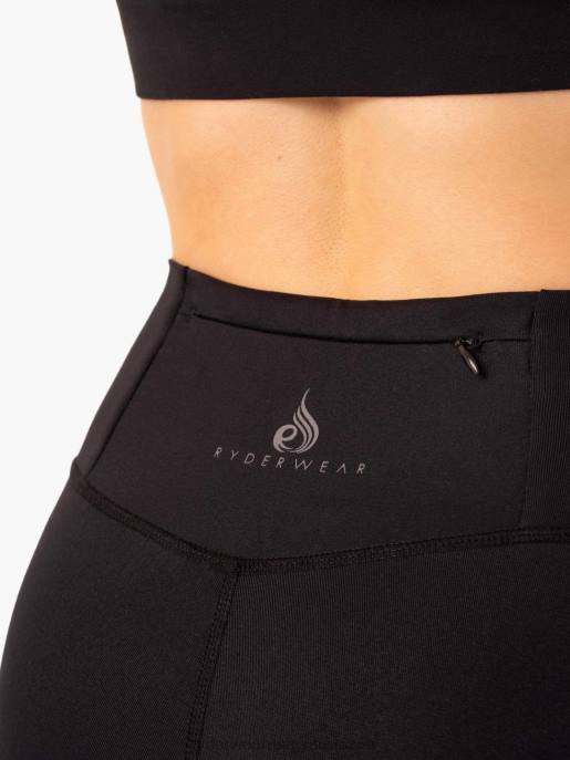 ruházat Ryderwear mozgás magas derekú zseb leggings fekete nők B48F150