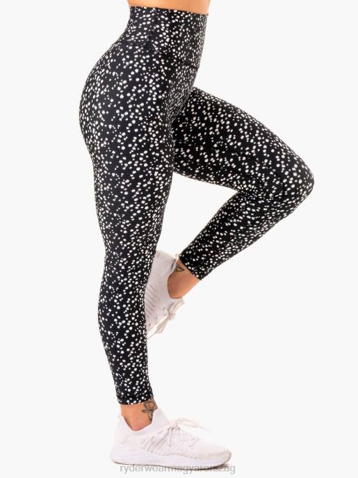 ruházat Ryderwear reform magas derekú leggings fekete folt nők B48F130