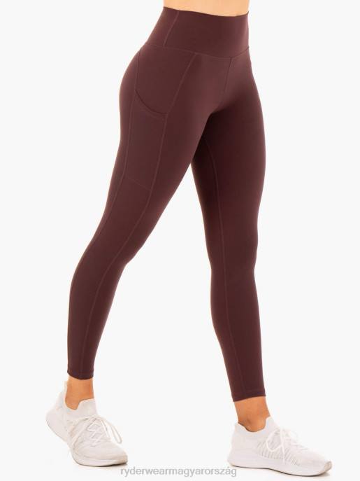ruházat Ryderwear reset magas derekú zseb leggings csokoládé nők B48F108