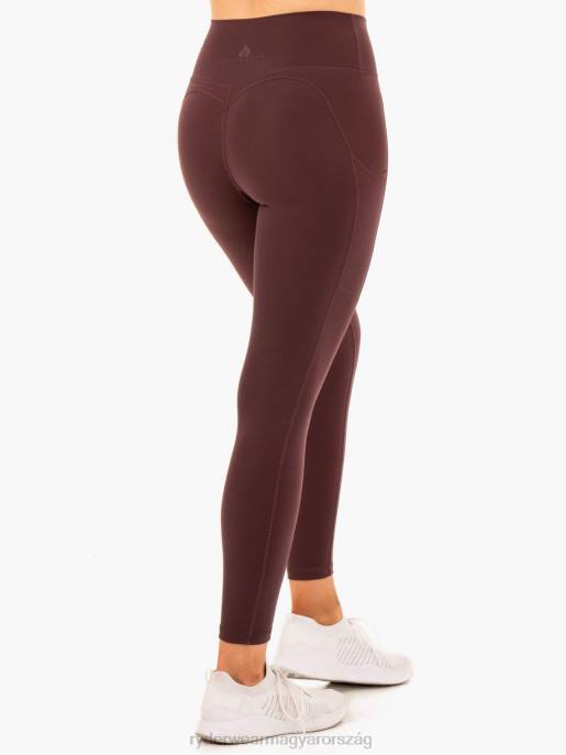 ruházat Ryderwear reset magas derekú zseb leggings csokoládé nők B48F108