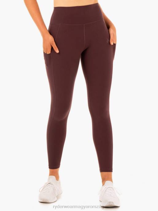 ruházat Ryderwear reset magas derekú zseb leggings csokoládé nők B48F108