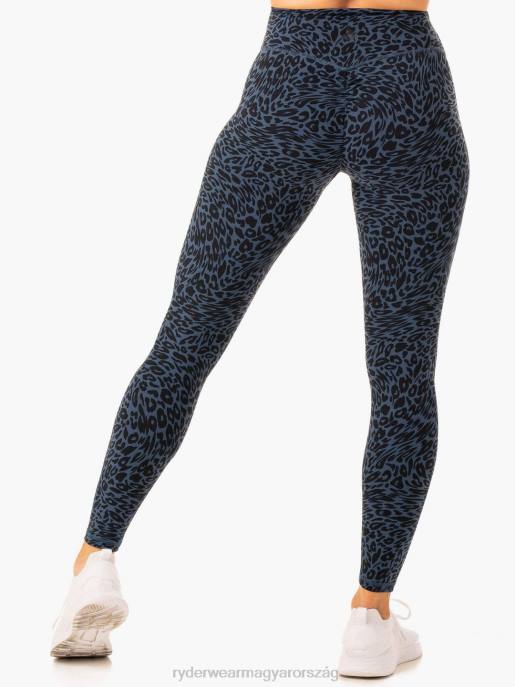 ruházat Ryderwear rotációs magas derekú scrunch leggings tengerész leopárd nők B48F83