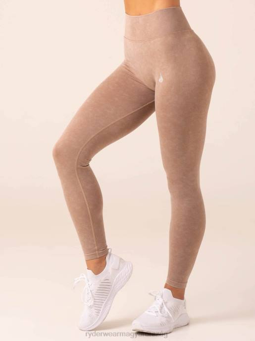 ruházat Ryderwear stonewash scrunch varrat nélküli leggings barna kőmosás nők B48F9