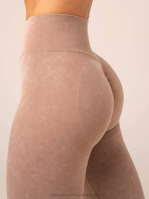 ruházat Ryderwear stonewash scrunch varrat nélküli leggings barna kőmosás nők B48F9