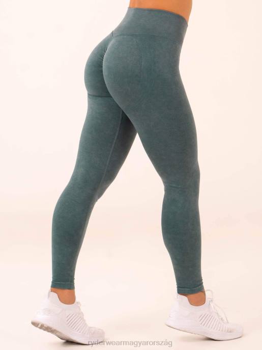 ruházat Ryderwear stonewash scrunch varrat nélküli leggings benzines kőmosás nők B48F8