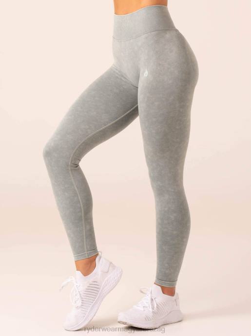 ruházat Ryderwear stonewash scrunch varrat nélküli leggings zsálya kőmosó nők B48F6