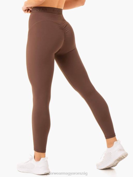 ruházat Ryderwear szinttel feljebb magasított derekú scrunch leggings csokoládé nők B48F72