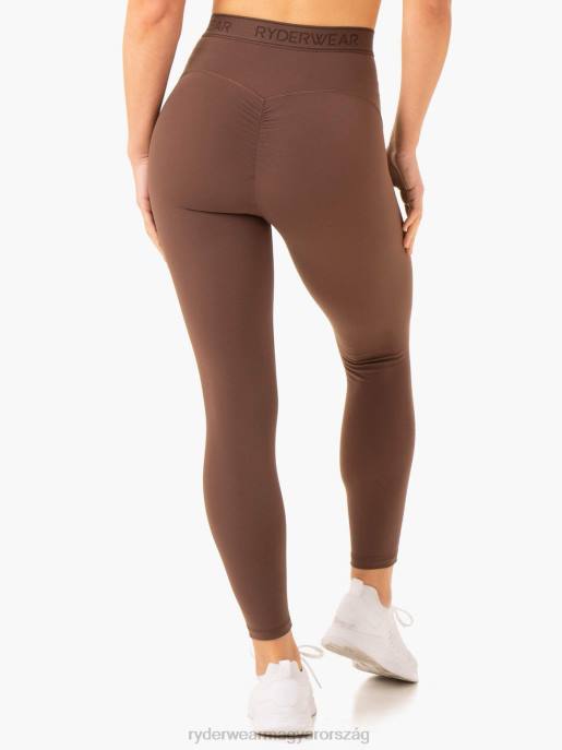 ruházat Ryderwear szinttel feljebb magasított derekú scrunch leggings csokoládé nők B48F72