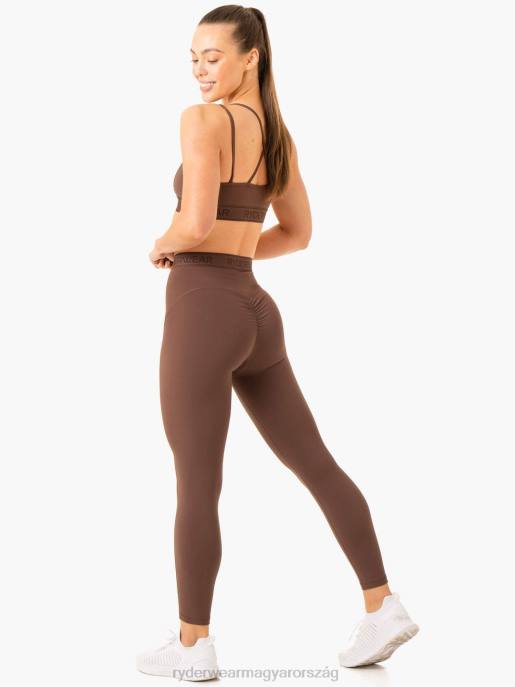 ruházat Ryderwear szinttel feljebb magasított derekú scrunch leggings csokoládé nők B48F72