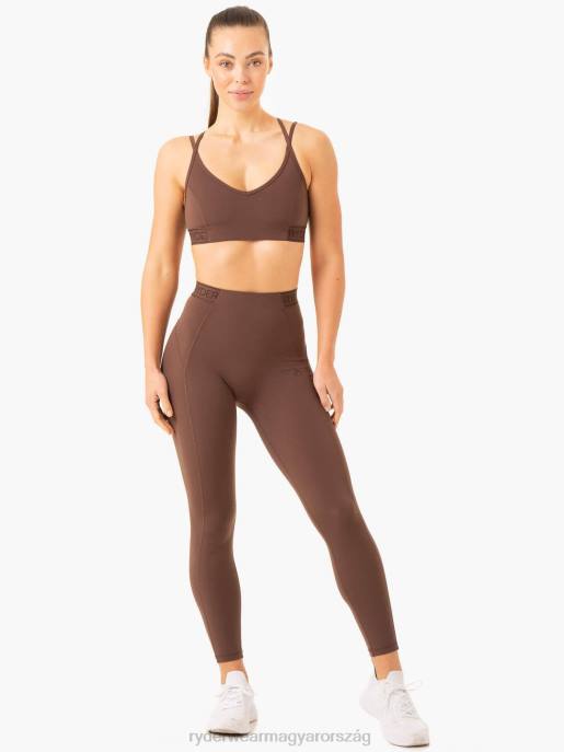 ruházat Ryderwear szinttel feljebb magasított derekú scrunch leggings csokoládé nők B48F72