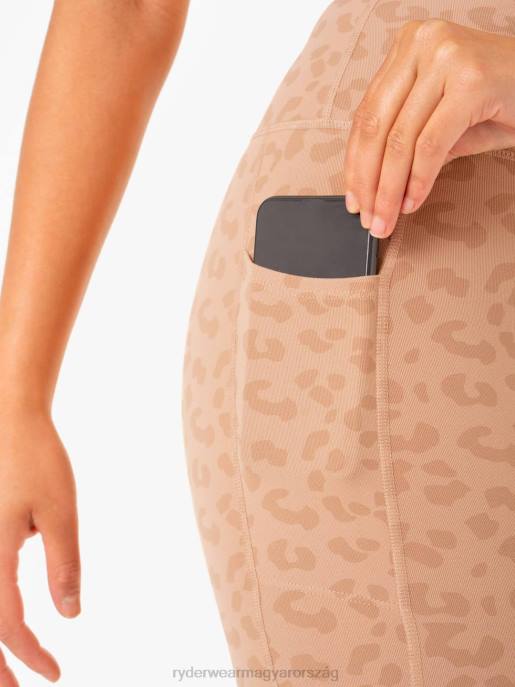 ruházat Ryderwear ultra magas derekú zseb leggings cser leopárd nők B48F119