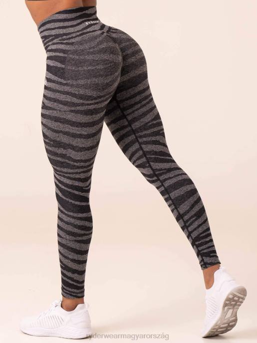 ruházat Ryderwear zebra varrat nélküli leggings szürke márga/fekete zebra nők B48F21