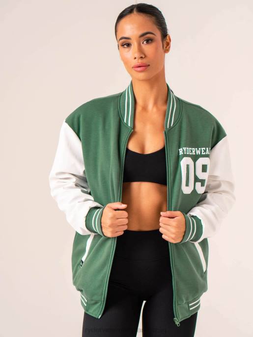ruházat Ryderwear egyetemi bomber dzseki zöld/vanília nők B48F759
