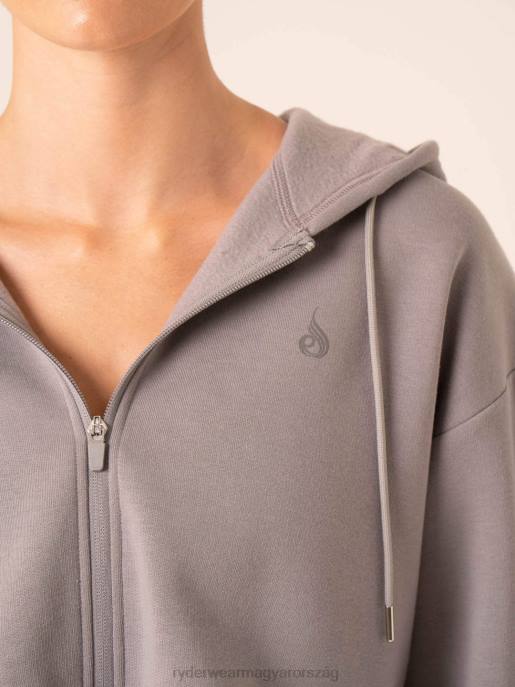 ruházat Ryderwear túlméretezett kabátot testesít meg acélszürke nők B48F757