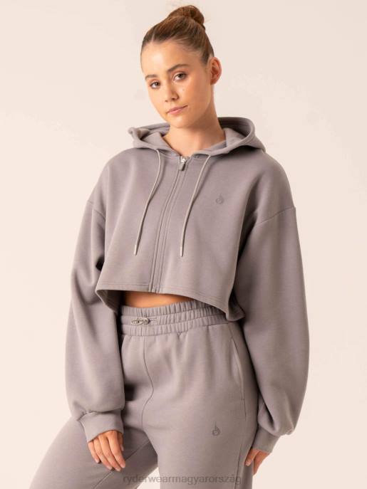 ruházat Ryderwear túlméretezett kabátot testesít meg acélszürke nők B48F757