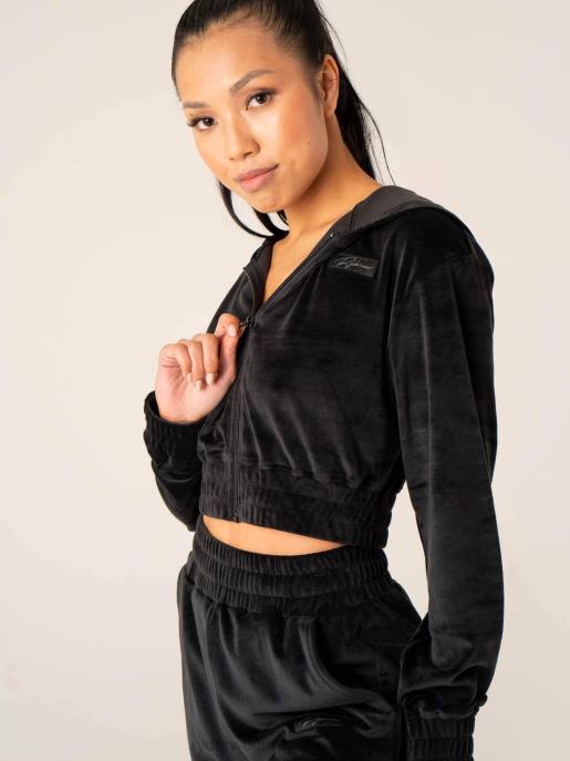 ruházat Ryderwear velúr pályakabát fekete nők B48F806