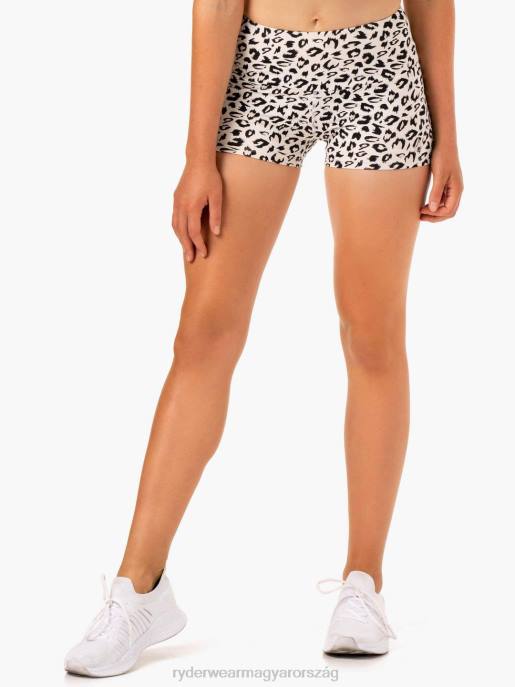ruházat Ryderwear alkalmazkodni a magas derekú scrunch shortokhoz elefántcsont leopárd nők B48F659