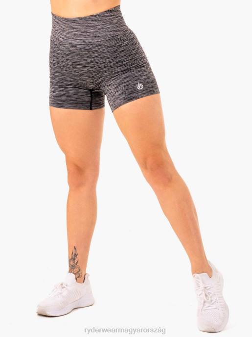 ruházat Ryderwear evolve varrás nélküli, magas derekú rövidnadrág fekete nők B48F642