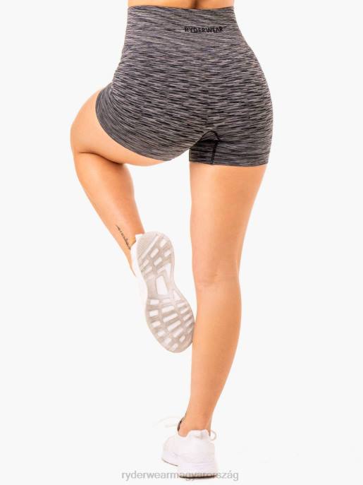 ruházat Ryderwear evolve varrás nélküli, magas derekú rövidnadrág fekete nők B48F642