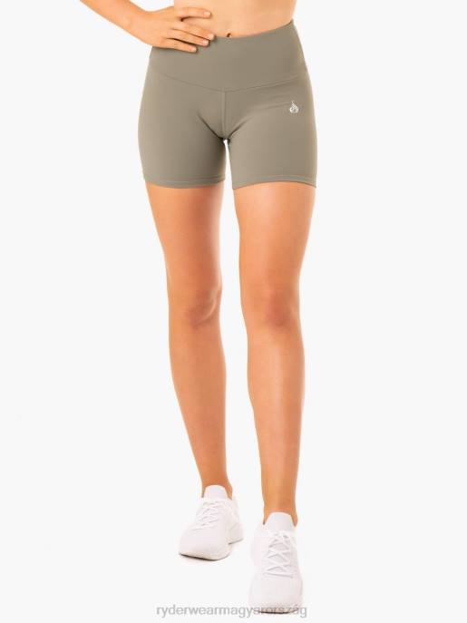 ruházat Ryderwear kapcsos scrunch bum közepes hosszúságú rövidnadrág khaki nők B48F673