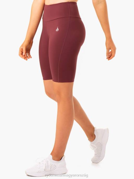 ruházat Ryderwear kapcsos scrunch bum kerékpáros rövidnadrág Burgundia nők B48F686