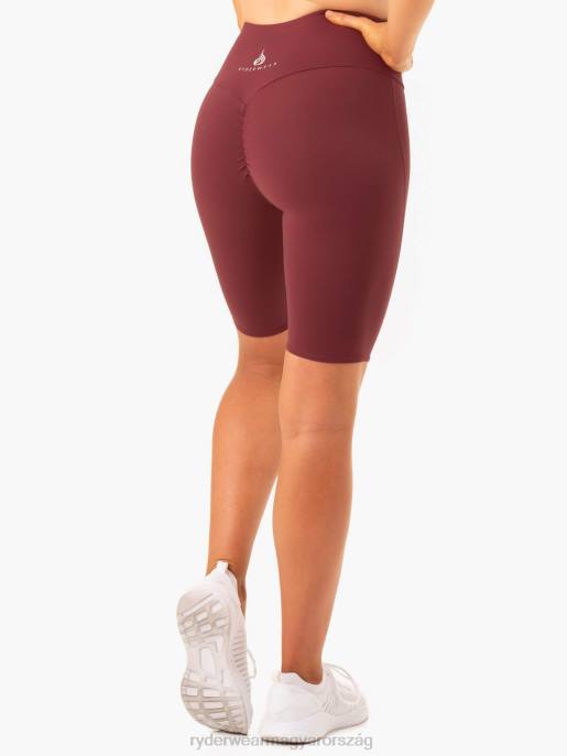 ruházat Ryderwear kapcsos scrunch bum kerékpáros rövidnadrág Burgundia nők B48F686