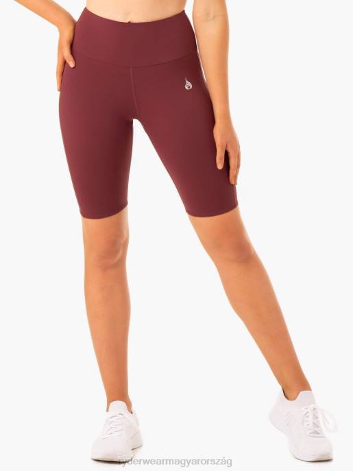 ruházat Ryderwear kapcsos scrunch bum kerékpáros rövidnadrág Burgundia nők B48F686