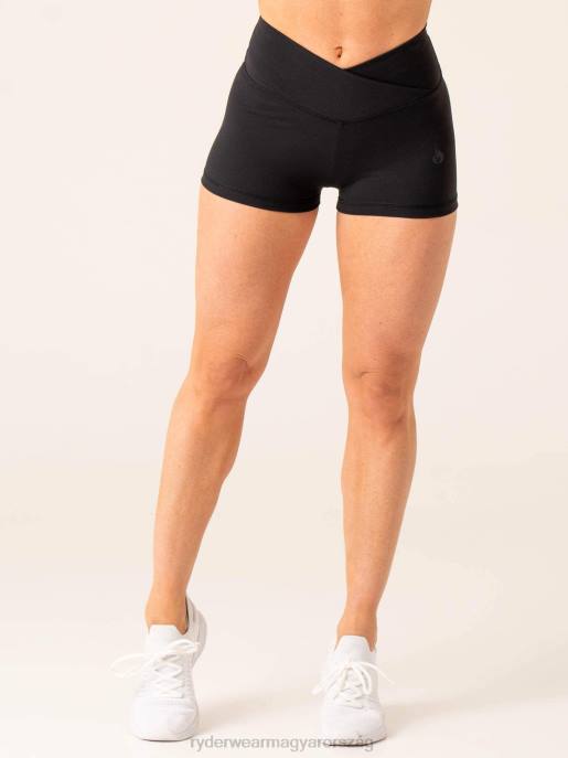 ruházat Ryderwear momentum cross over scrunch booty shorts fekete nők B48F578