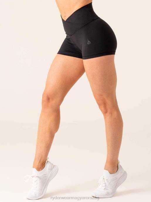 ruházat Ryderwear momentum cross over scrunch booty shorts fekete nők B48F578
