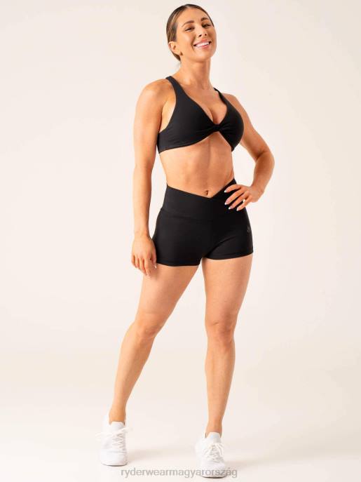 ruházat Ryderwear momentum cross over scrunch booty shorts fekete nők B48F578