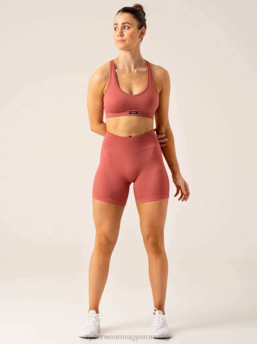 ruházat Ryderwear áramköri borda varrat nélküli magas derekú rövidnadrág poros vörös nők B48F581