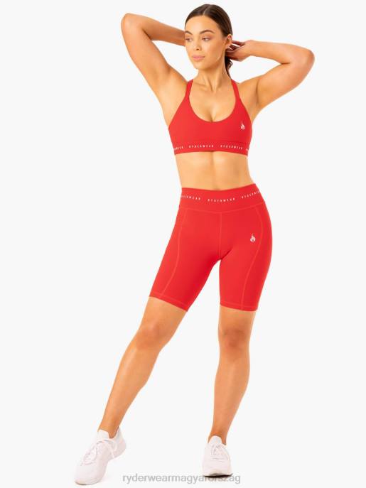 ruházat Ryderwear reflex magas derekú kerékpáros rövidnadrág piros nők B48F638